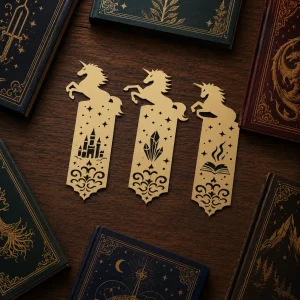 Pack of 3 Gold Fantasy Bookmarks