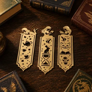 Pack of 3 Gold Fantasy Bookmarks