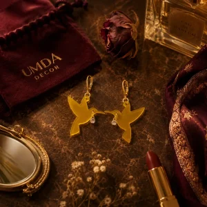 Citrus Glow Hummingbird Earrings
