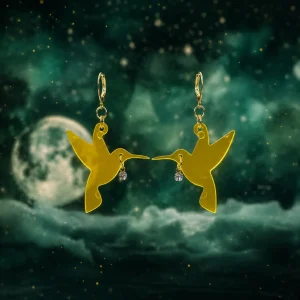 Citrus Glow Hummingbird Earrings