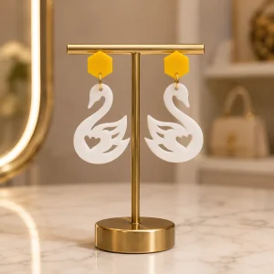 The Royal Swan Acrylic Earrings