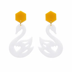 The Royal Swan Acrylic Earrings
