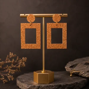 Textured Geometric Rectangle Acrylic Earrings