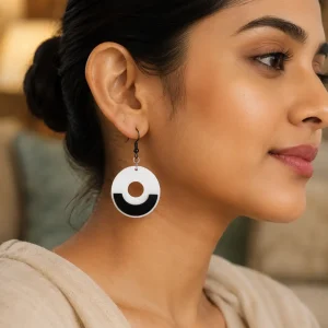 Daira Drops | Modern Monochrome Earrings