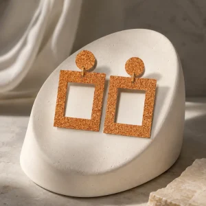 Textured Geometric Rectangle Acrylic Earrings