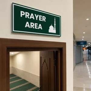 Prayer Area Acrylic Wall Sign
