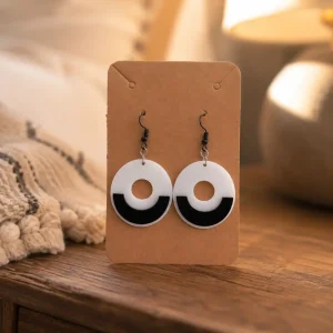 Daira Drops | Modern Monochrome Earrings