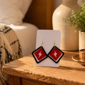 Lightning Bolt Geometric Acrylic Earrings