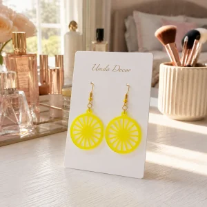 Modern Geometric Sun Wheel Earrings