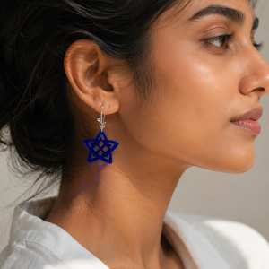 Galaxy Geometric Star Acrylic Earrings Galaxy Sparkle Star Earrings