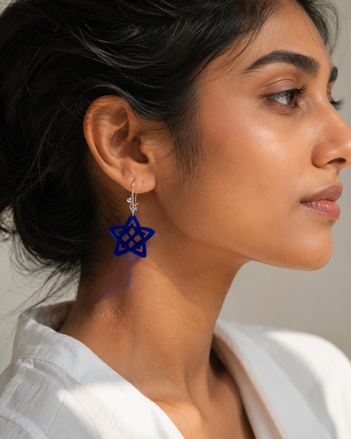 Galaxy Geometric Star Acrylic Earrings Galaxy Sparkle Star Earrings