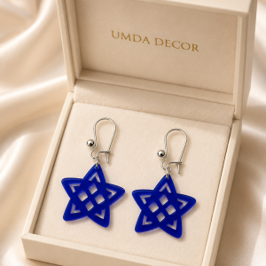 Galaxy Geometric Star Acrylic Earrings Galaxy Sparkle Star Earrings