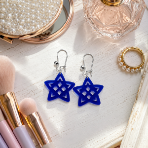 Galaxy Geometric Star Acrylic Earrings Galaxy Sparkle Star Earrings