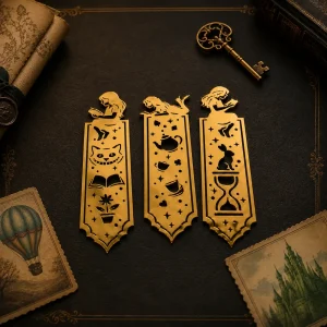 Pack of 3 Gold Fantasy Bookmarks