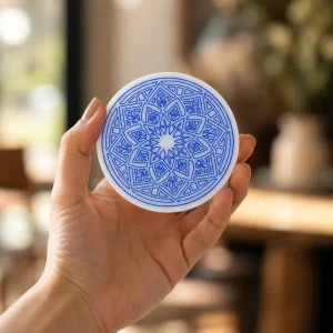 Starburst Andalusian Painted Mandala Coaster