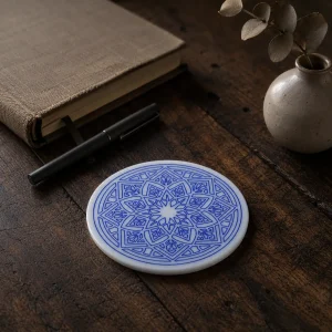 Starburst Andalusian Painted Mandala Coaster