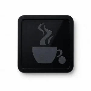 Luxury Black Acrylic Minimalist Coaster