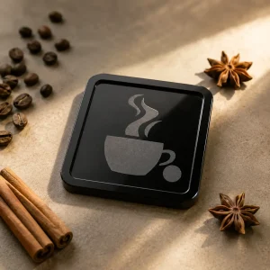 Luxury Black Acrylic Minimalist Coaster