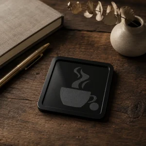 Luxury Black Acrylic Minimalist Coaster