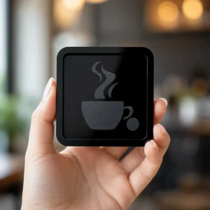Luxury Black Acrylic Minimalist Coaster