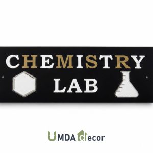 Chemistry Laboratory Sign multi-color Acrylic