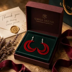 Scarlet Moon Acrylic Earrings