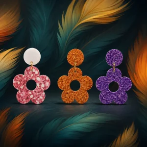Petal Pop Daisy Acrylic Earrings