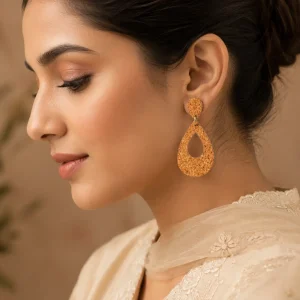 Trendy Teardrop Cutout Acrylic Earrings