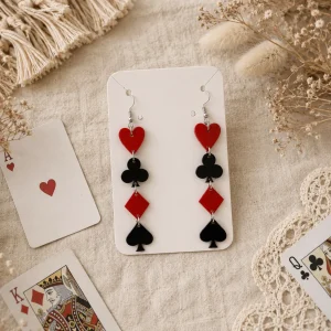 Poker Face Acrylic Earrings