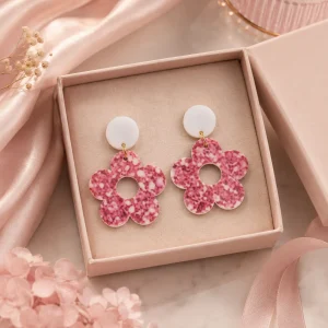 Petal Pop Daisy Acrylic Earrings
