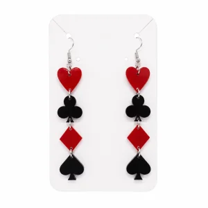 Poker Face Acrylic Earrings