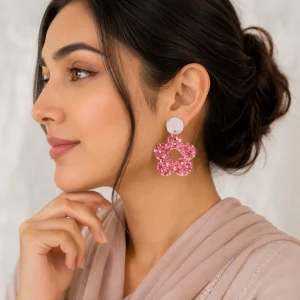 Petal Pop Daisy Acrylic Earrings
