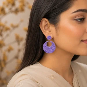 Color Splash Halo Acrylic Earrings
