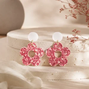 Petal Pop Daisy Acrylic Earrings
