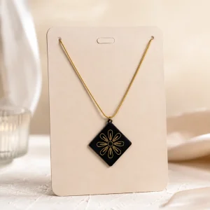 Noor-e-Gul Black & Gold Earrings