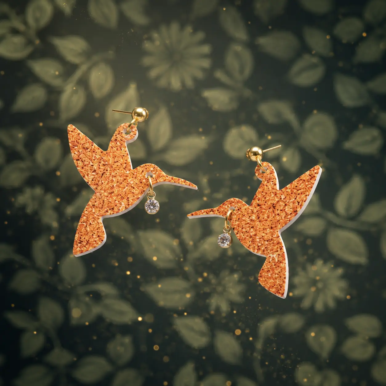 Golden Flight Hummingbird Earrings Golden Flight Hummingbird Earrings