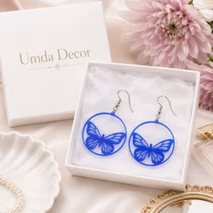 Elegant Butterfly Acrylic Earrings
