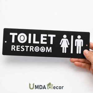 Multicolor Acrylic Toilet & Restroom Wall Sign - Image 3