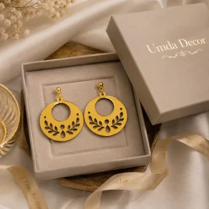 Mirror Acrylic Earrings – Gold & Rose Pink Mirror Acrylic Earrings – Gold & Rose Pink