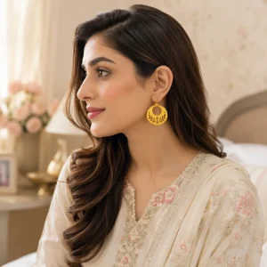 Mirror Acrylic Earrings – Gold & Rose Pink Mirror Acrylic Earrings – Gold & Rose Pink