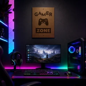 Gamer Zone Engraved Wall Sign