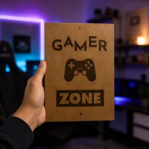 Gamer Zone Engraved Wall Sign