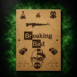 Breaking Bad–Inspired Engraved MDF Wall Art One Piece Engraved MDF Wall Art