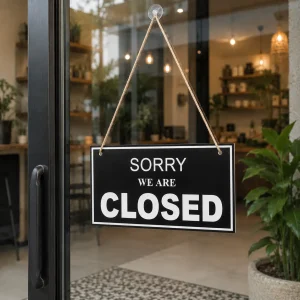 Reversible Open & Closed 3D Acrylic Hanging Sign - Image 3