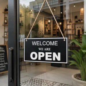 Reversible Open & Closed 3D Acrylic Hanging Sign - Image 4