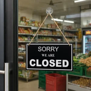 Reversible Open & Closed 3D Acrylic Hanging Sign - Image 2