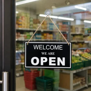 Reversible Open & Closed 3D Acrylic Hanging Sign