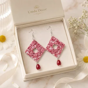 Mosaic Diamond Pearl Drop Earrings