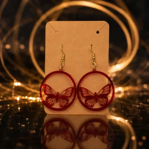 Elegant Butterfly Acrylic Earrings