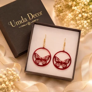 Elegant Butterfly Acrylic Earrings